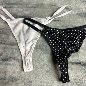 Victoria’s Secret vintage satin thong panties.  One size